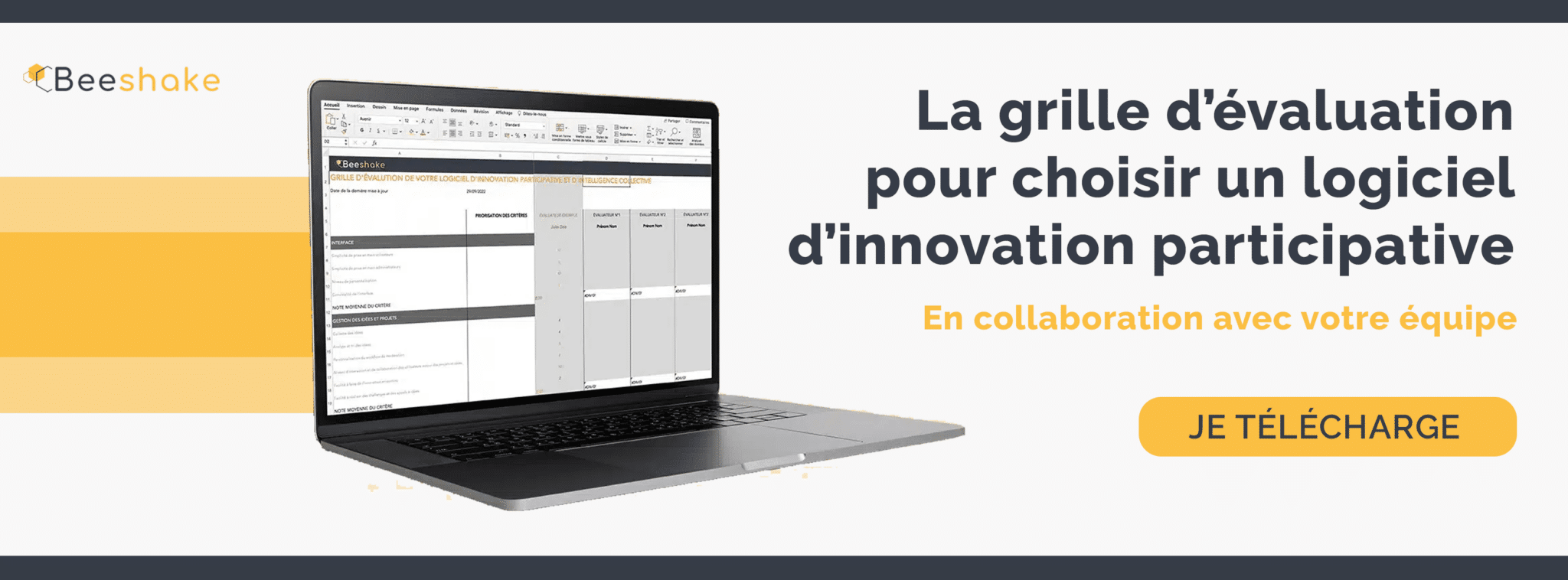 Bannière Grille d'évaluation - Choix d'un logiciel d'Innovation Participative