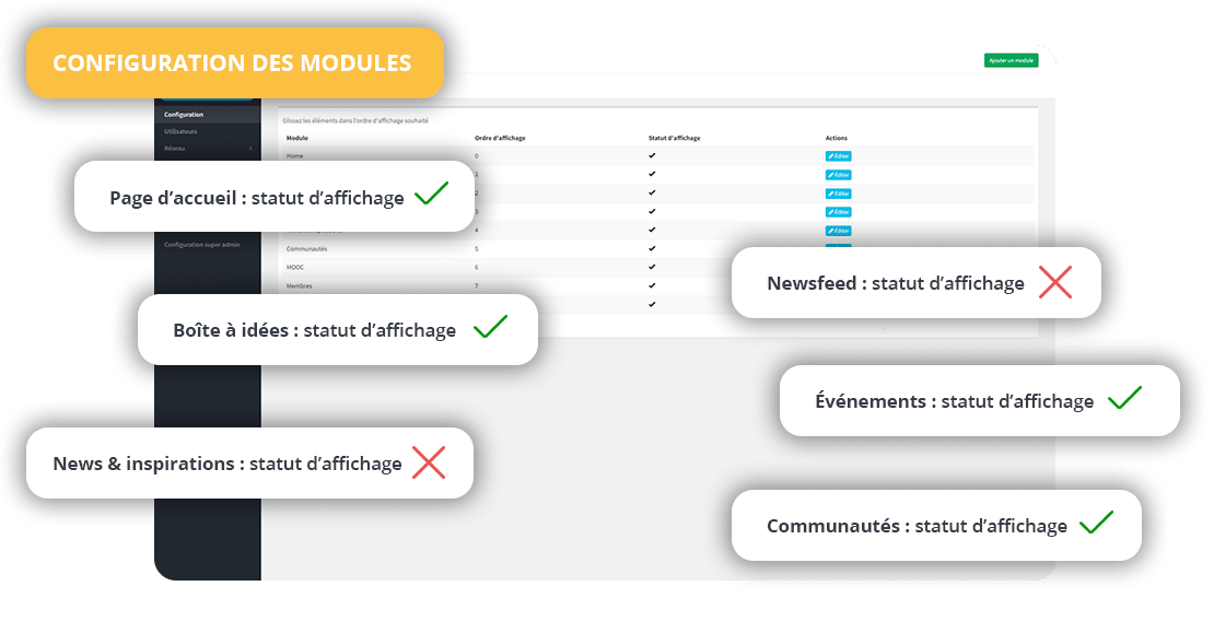 Fonctionnalités Beeshake - Header