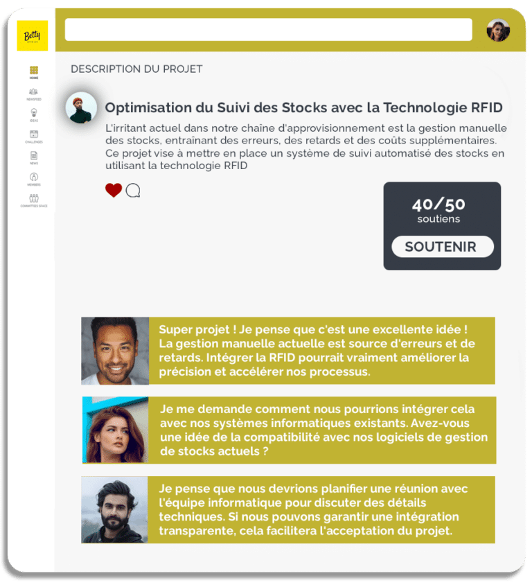 Plateforme d'intelligence collective pour le secteur de l'industrie : Amélioration continue et innovation