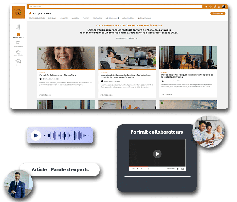 La plateforme d'engagement des talents - marque employeur - contenus exclusifs