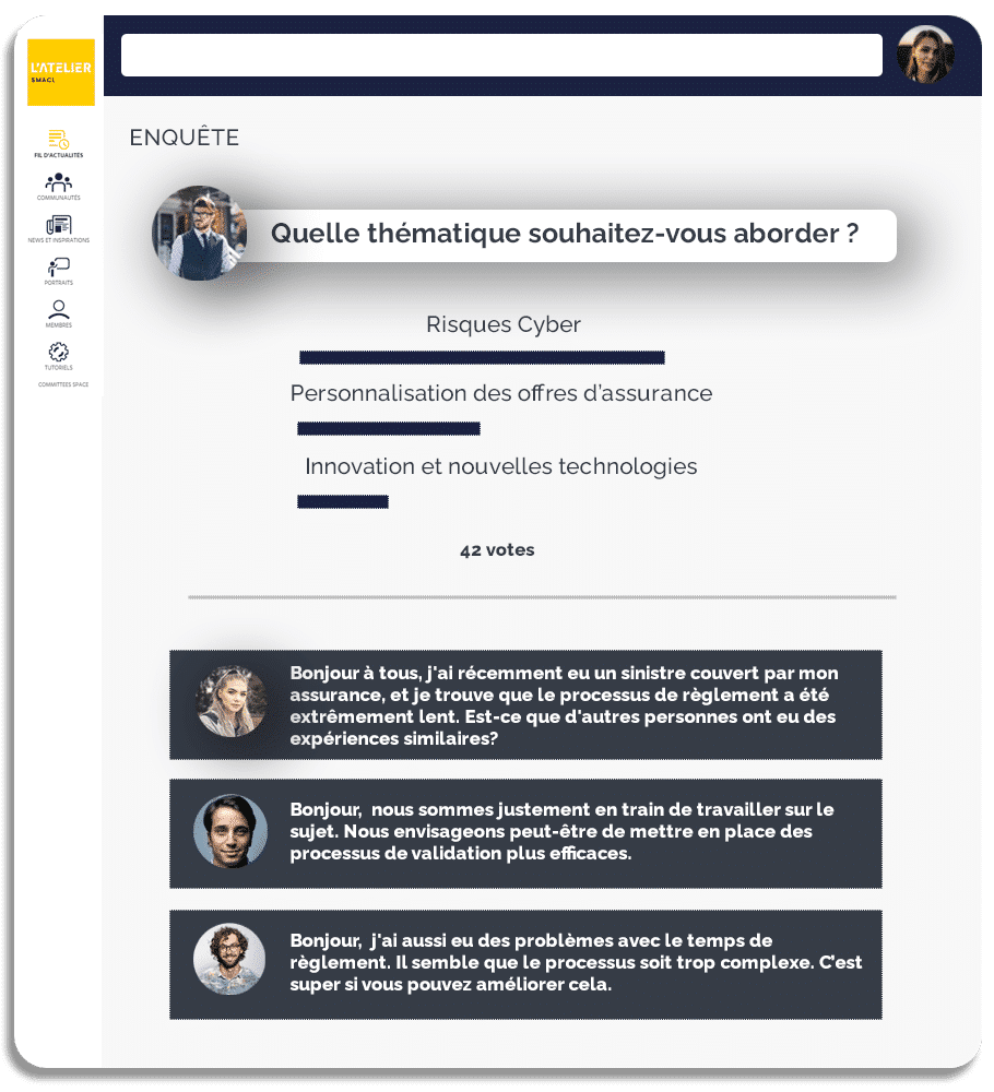 Plateforme d'intelligence collective pour le secteur Banques et Assurances - Cas Client SMACL Assurances