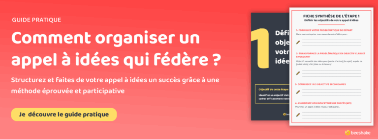 Bannière Guide Pratique Organiser un appel à idées qui fédère