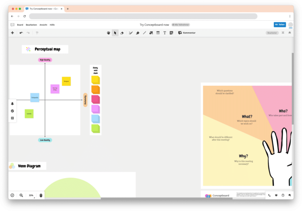 Outils pour partager les bonnes pratiques : Conceptboard