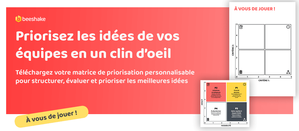 Bannière Matrice de priorisation des idées