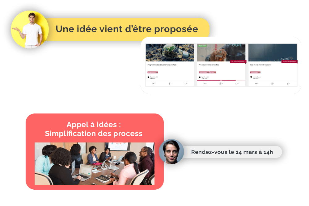 Exemples de boite à idées : plusieurs formats de participation selon vos objectifs