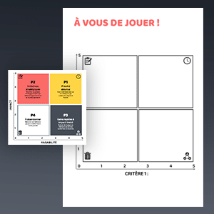 Matrice de priorisation des idées - visuel ressources