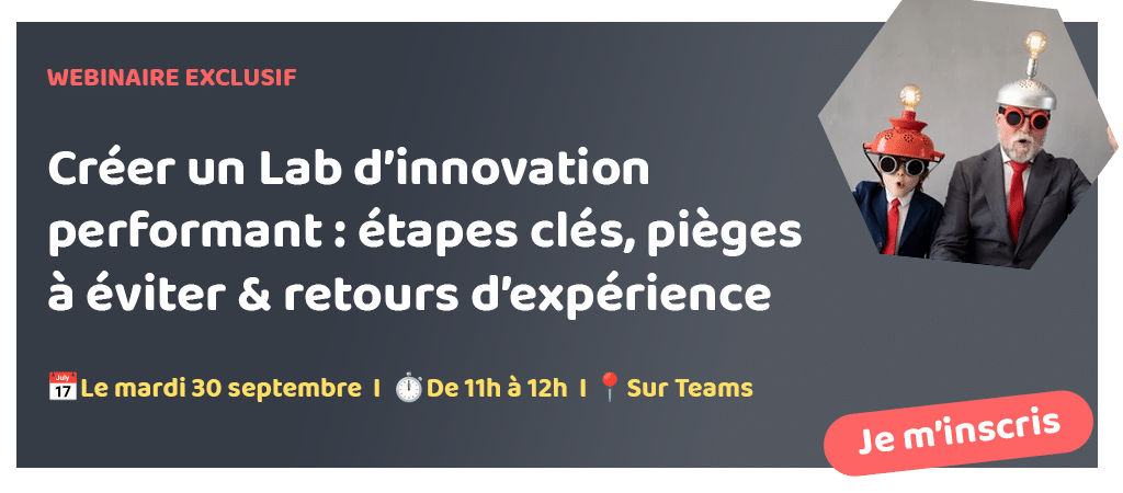 Bannière Webinaire : Créer un Lab d'innovation performant