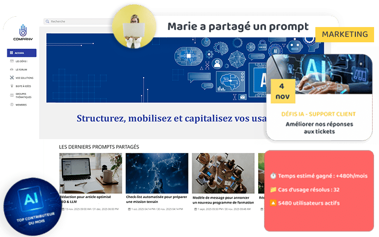 Plateforme d'adoption de l'IA générative - visuel header