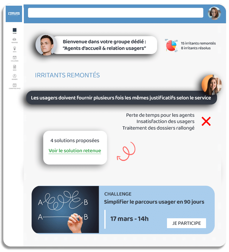 Plateforme d'intelligence collective pour le secteur public : cas d'usage