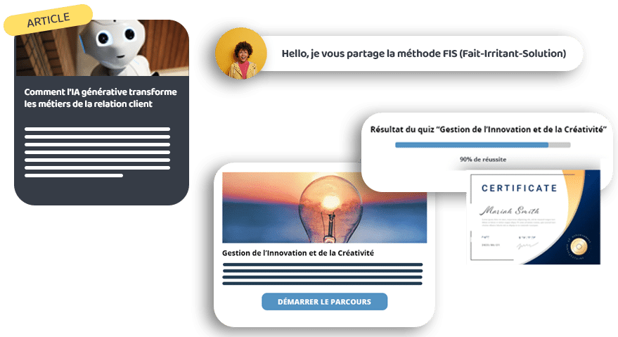 Fonctionnalités plateforme d'intelligence collective - Inspirer